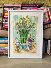 Load image into Gallery viewer, Bluebird &amp; Bouquet Tea Towel
